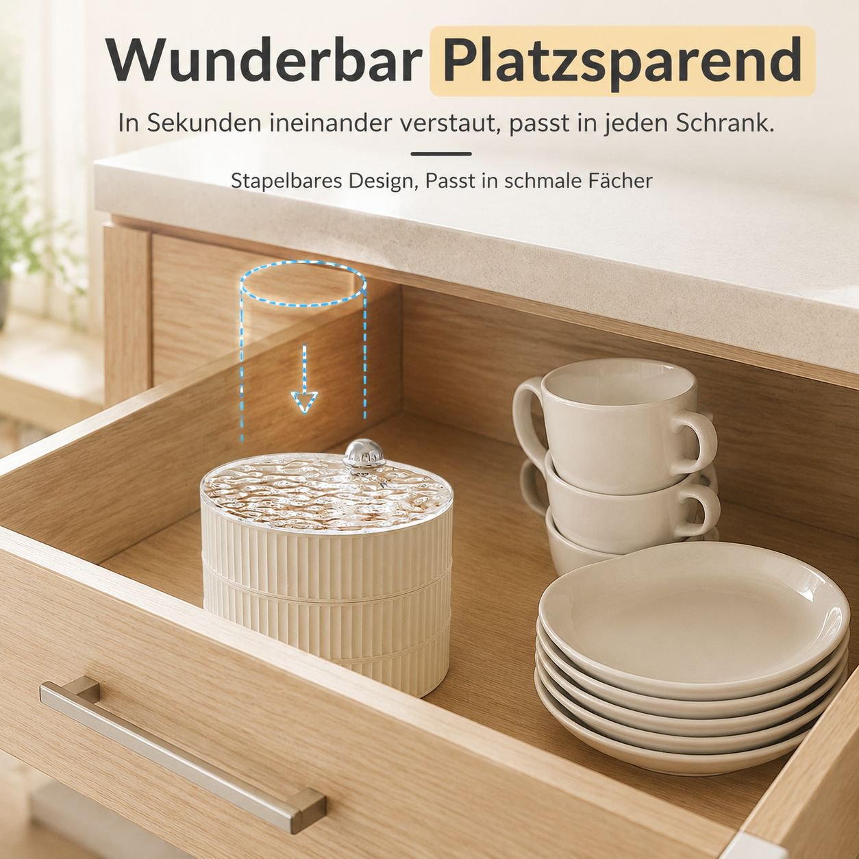 Luxuriöse Obst- und Bonbonbox im Cream-Stil