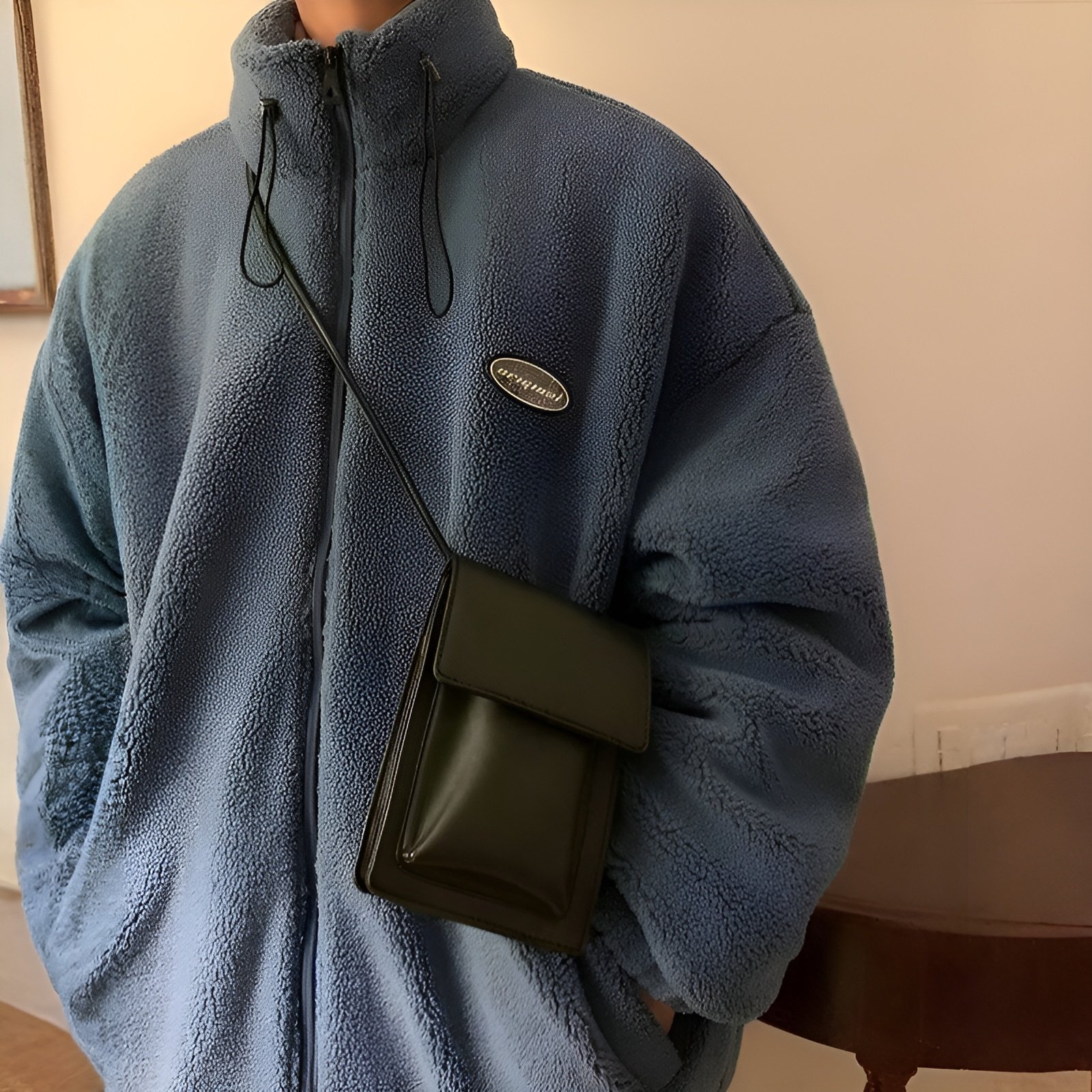 新作・ゆったりシルエット日系スタンドカラー羊羔毛コットンジャケット