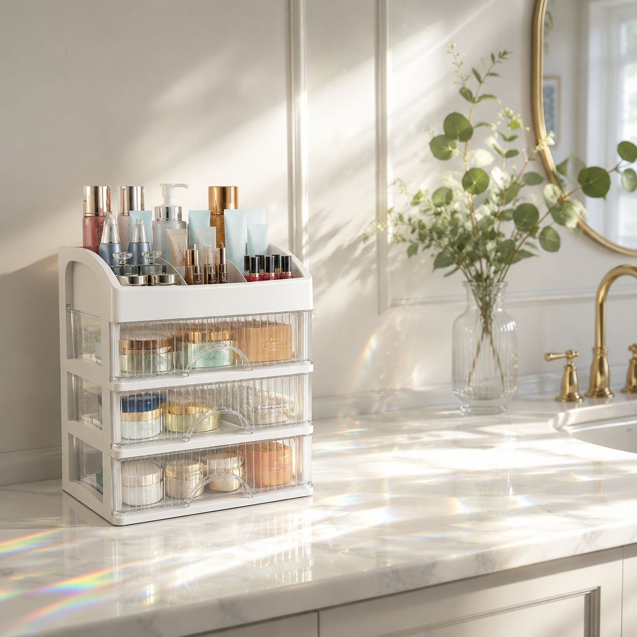 Multi-tier Drawer Organizer for Household Storage
