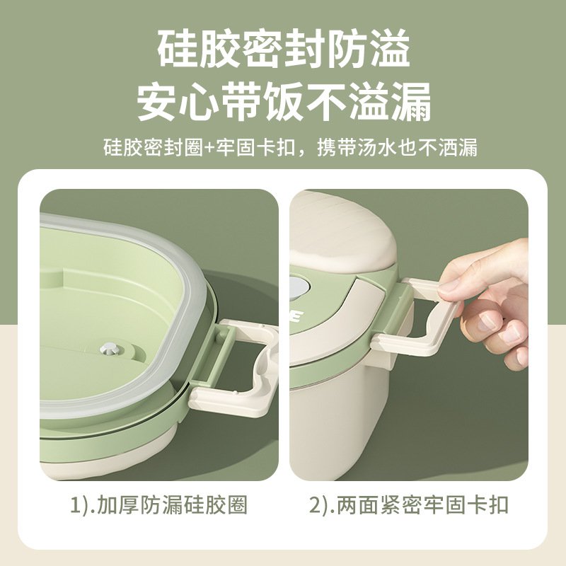 Wielokomorowy pojemnik na lunch ze stali nierdzewnej dla uczniów i pracowników biurowych