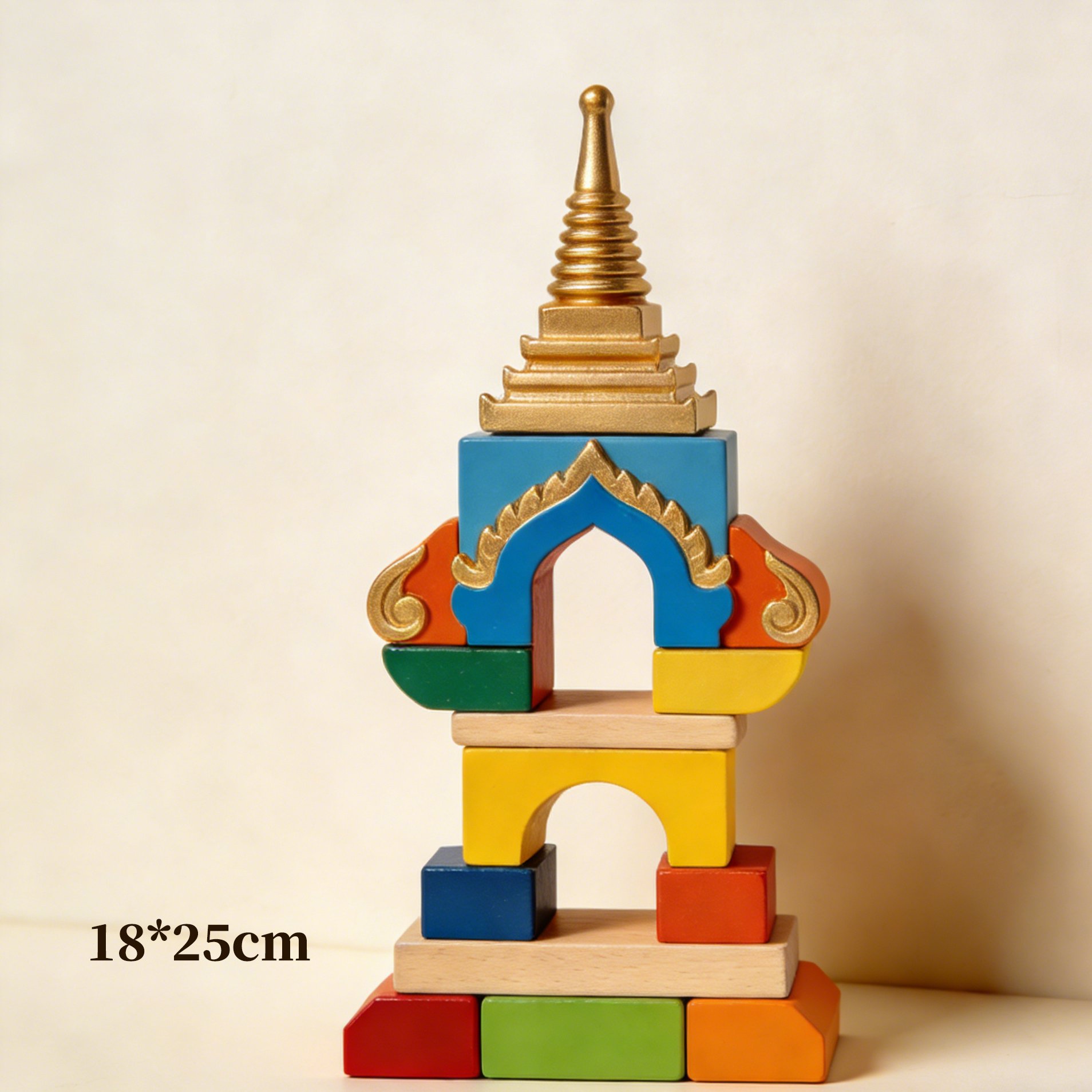 เด็กเล่นตัวต่อไม้เสริมสร้างจินตนาการ