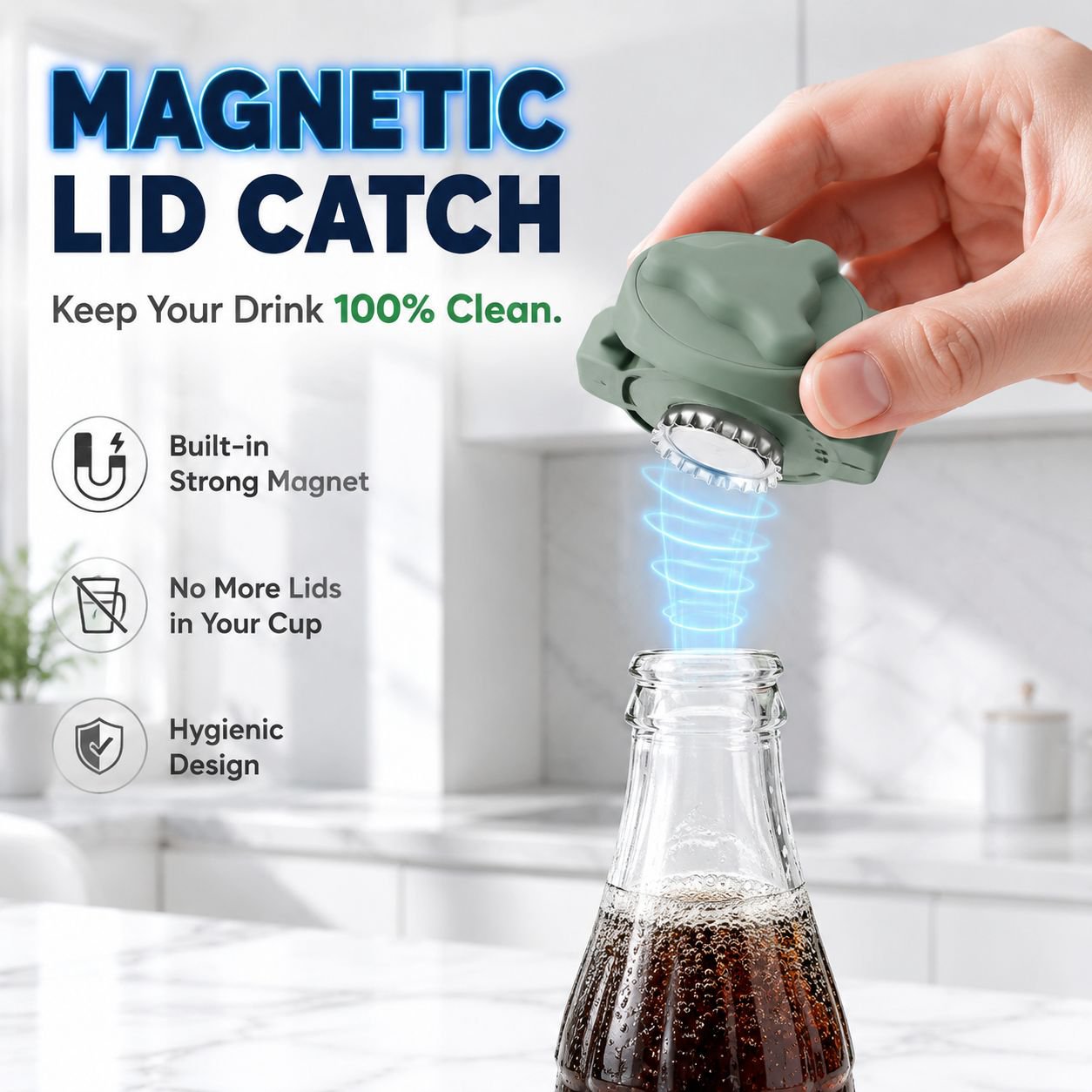 New Magnetic Rotating Can Opener Multifunctional Manual Bottle Cap Remover