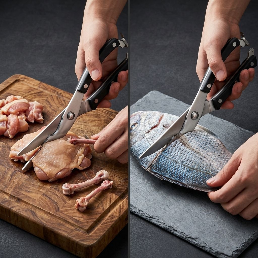 Stainless steel chicken bone scissors for kitchen