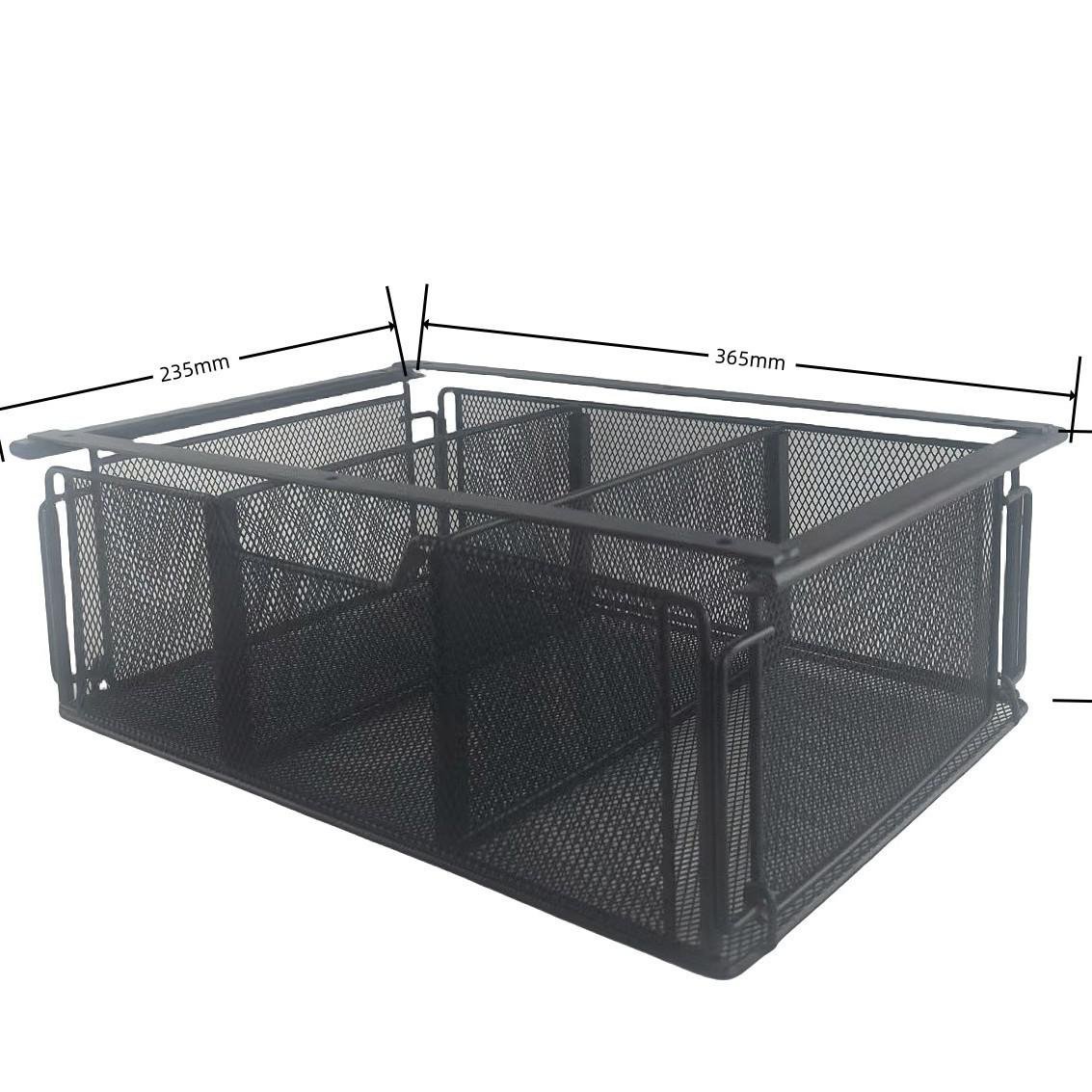 Under-desk drawer storage rack