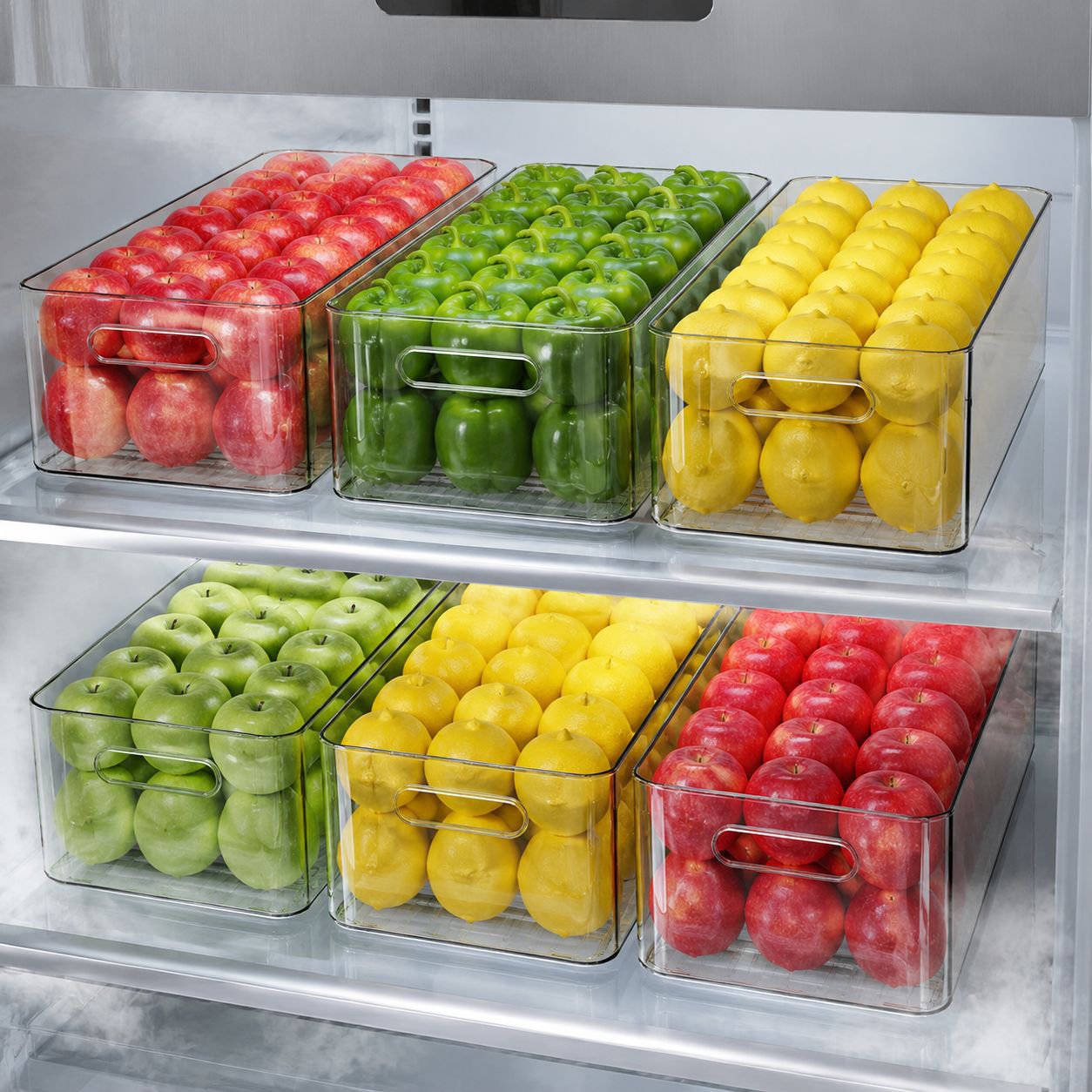 Kitchen Refrigerator Egg Storage Box, Fruit and Vegetable Organizer