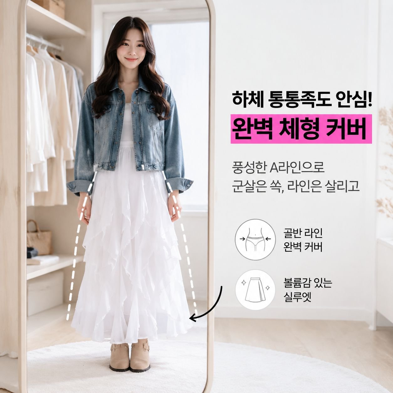  우아한 레이스 프릴 스커트