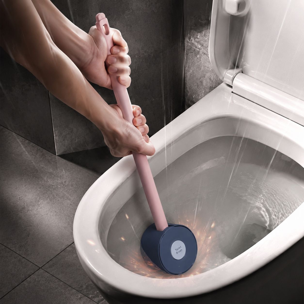 Nettoyage facile avec brosse WC en forme de sucette