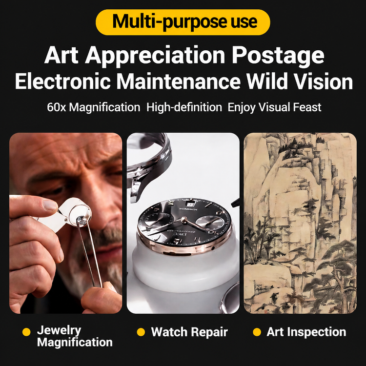 JMY - Portable Light 60x Magnifying Glass