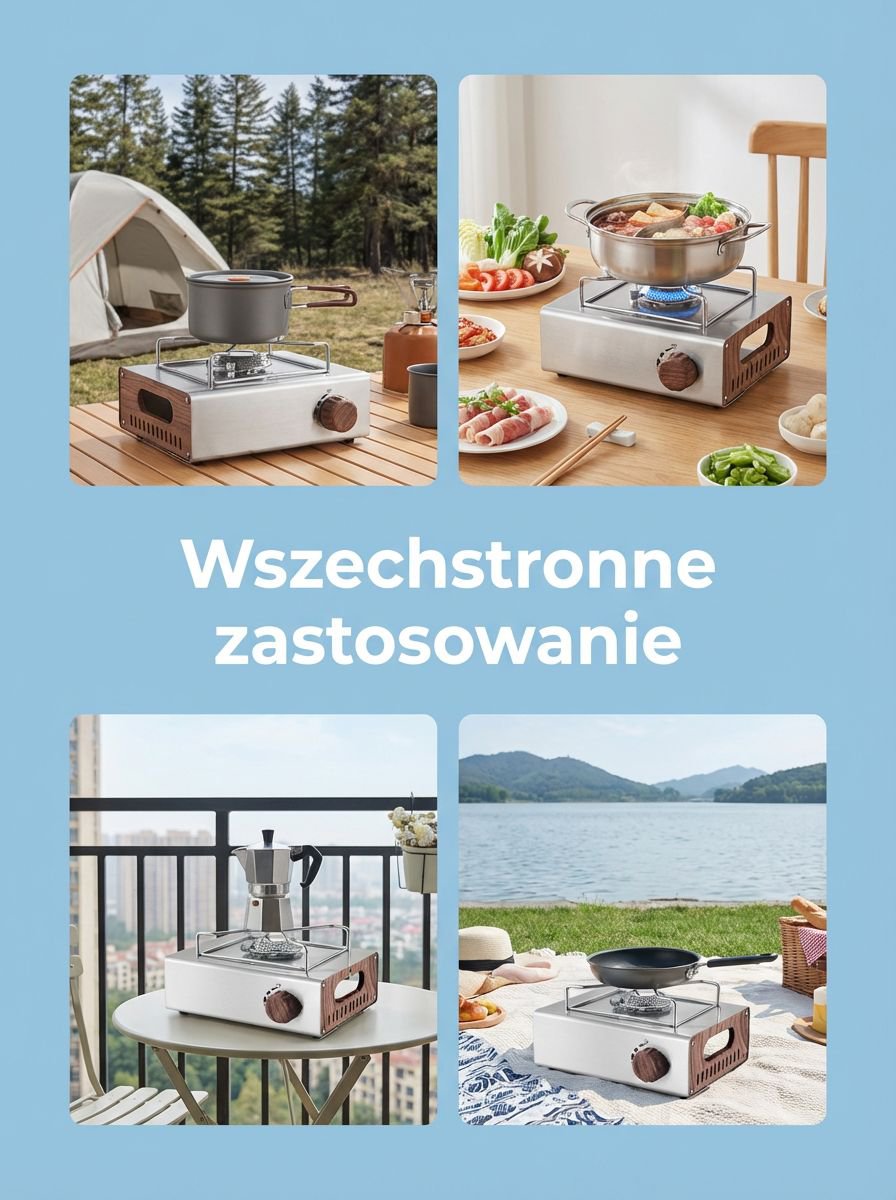 Kuchenka gazowa z regulacją płomienia