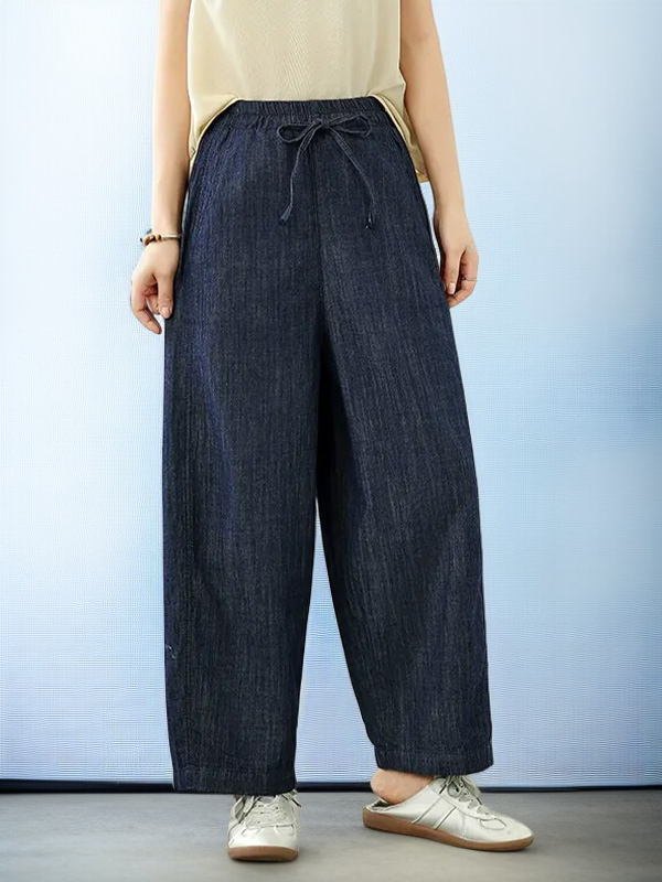 エレガントな和風デザインジーンズの詳細