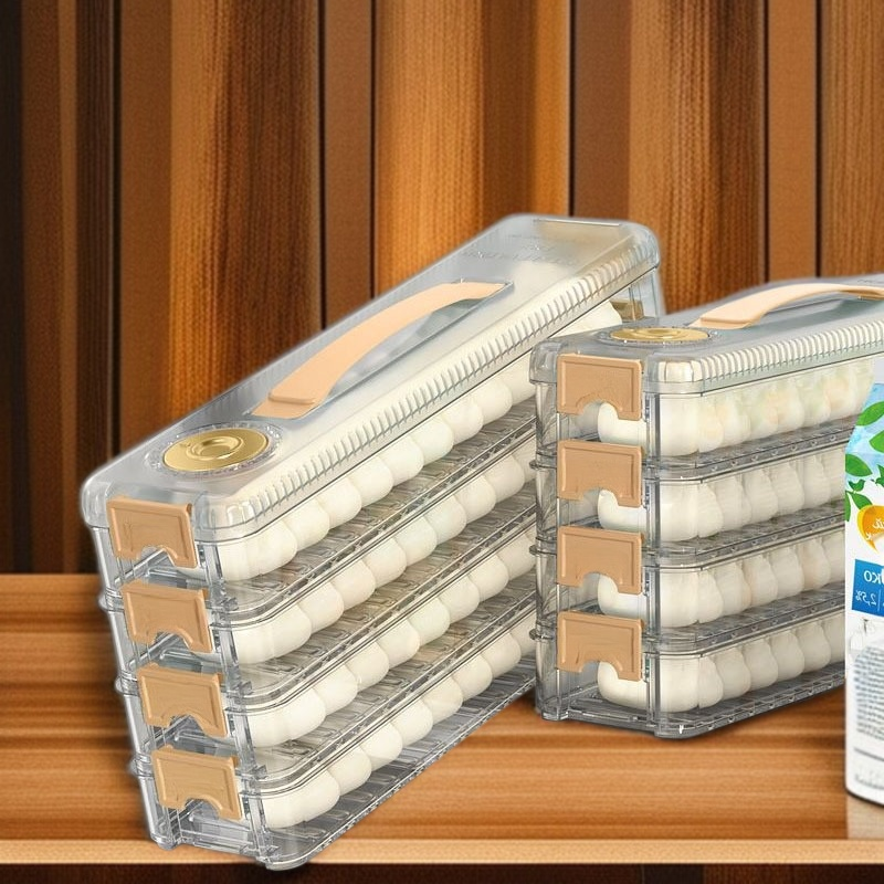 냉장고에 정리된 투명보관함