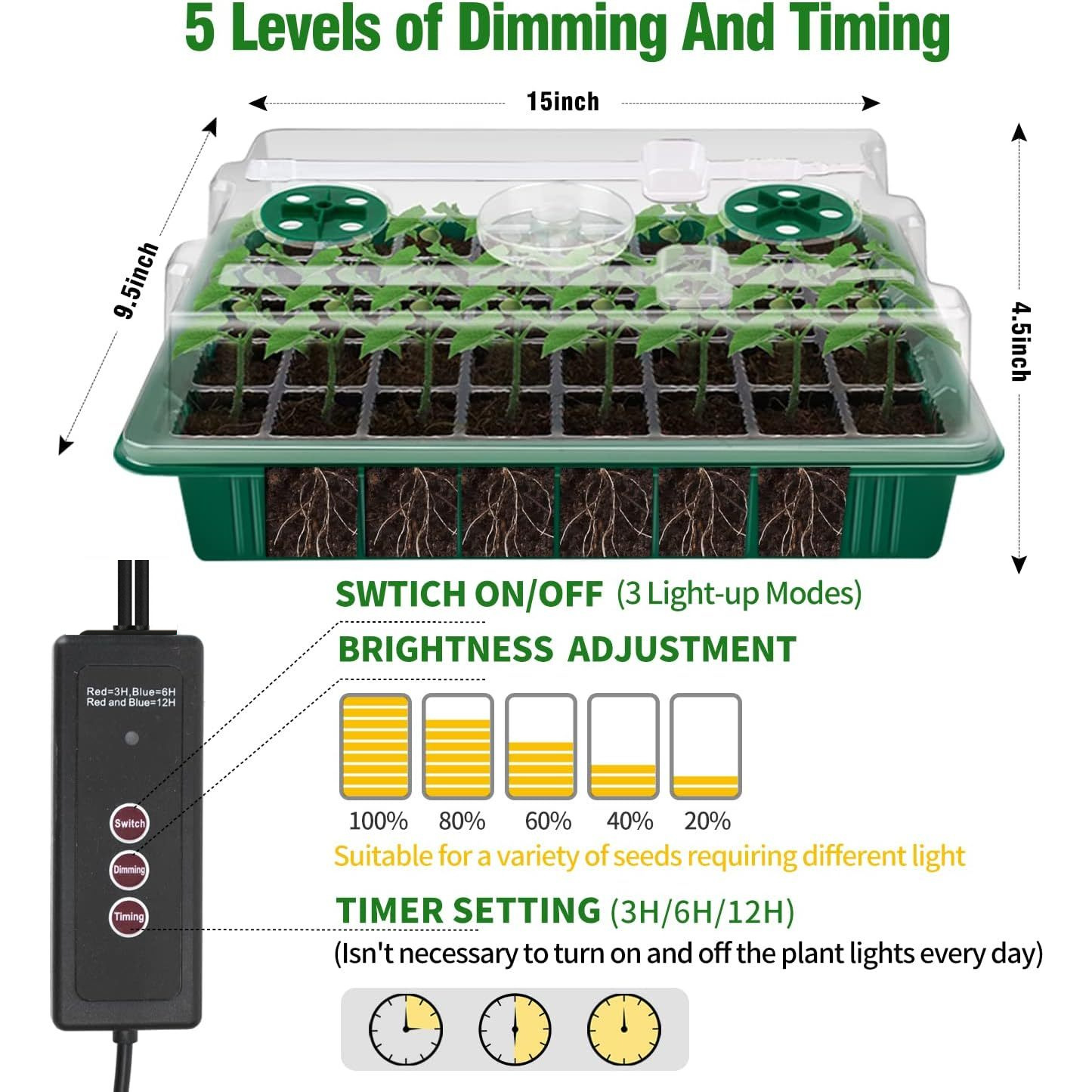 Illuminated Multi-Spectrum Seedling Tray