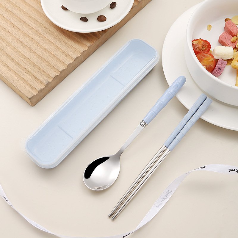 便攜式不鏽鋼餐具三件套
