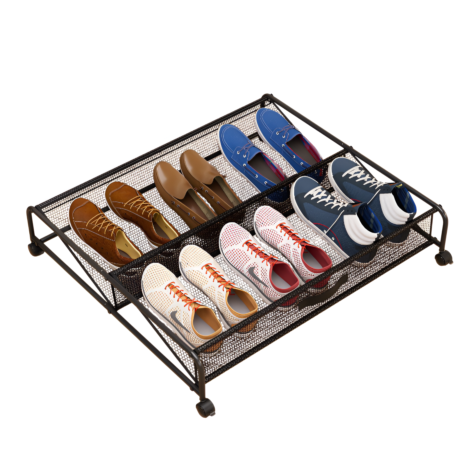 Einfaches Schuhregal unter dem Bett
