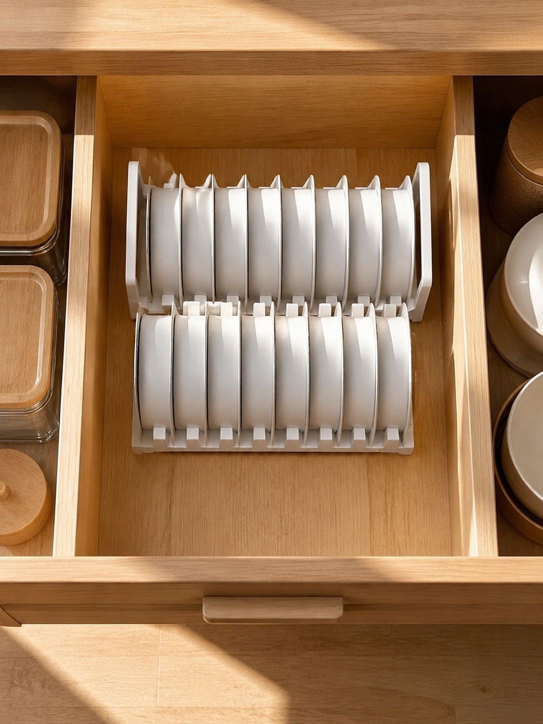 Multi-functional kitchen storage box for cutlery and chopsticks