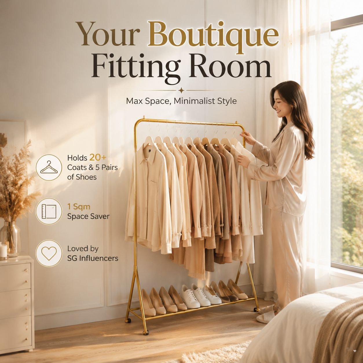 Modern Shoes and Clothing Storage Rack