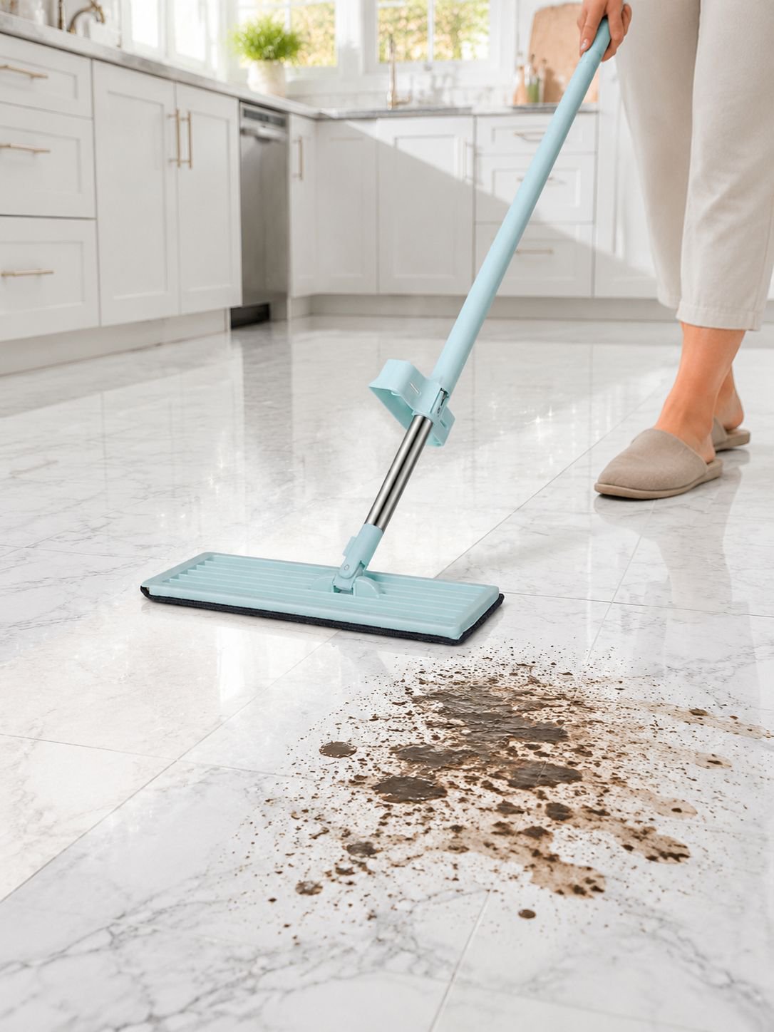 Innovative mop design for deep cleaning and quick drying