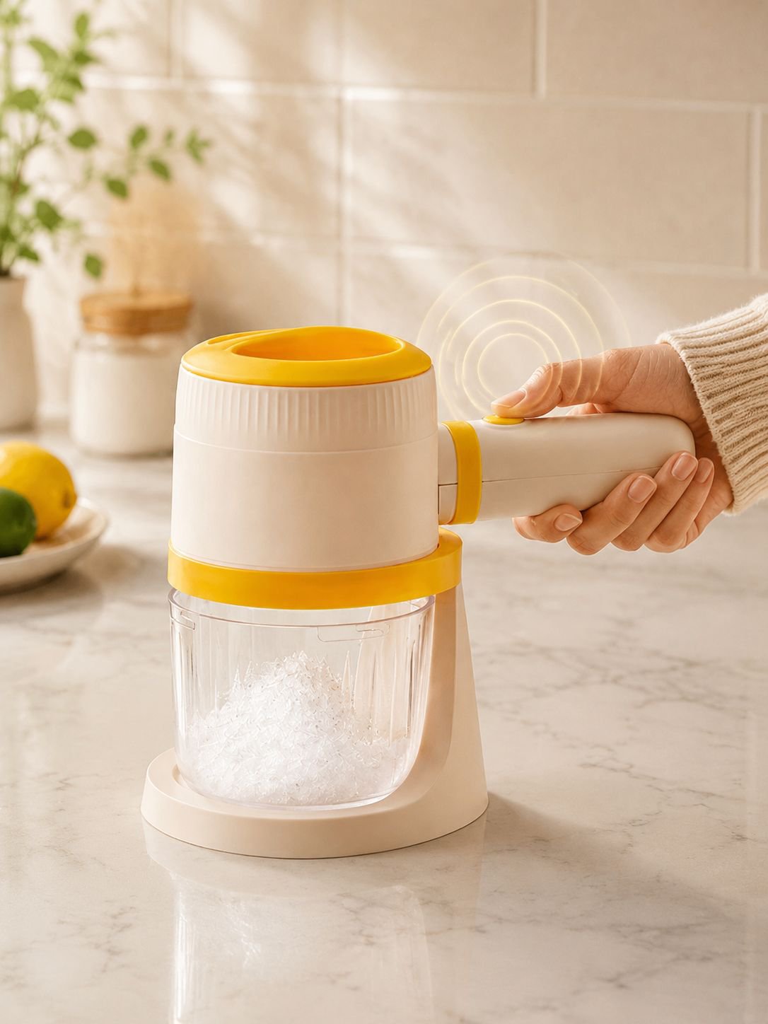 Fast 1-second ice dispensing ice shaver machine