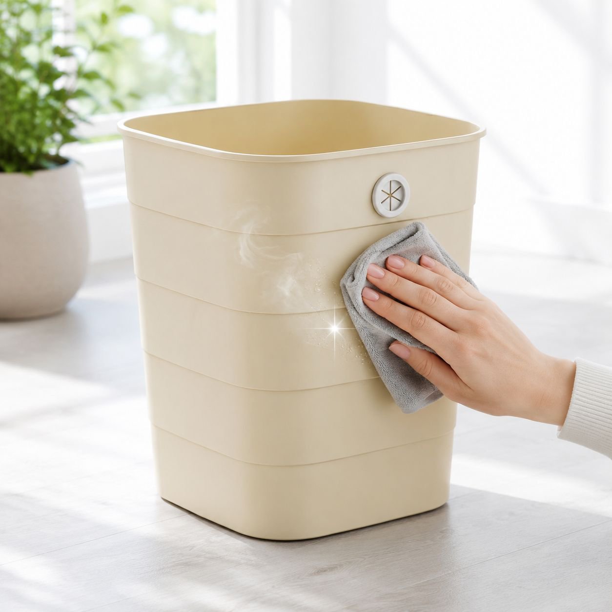 Functional large trash bin for family use