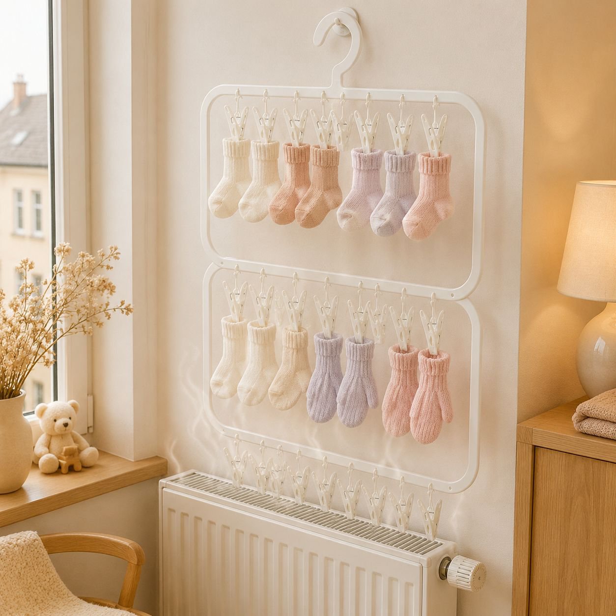 Sichere Clips zur Befestigung von Babyunterwäsche