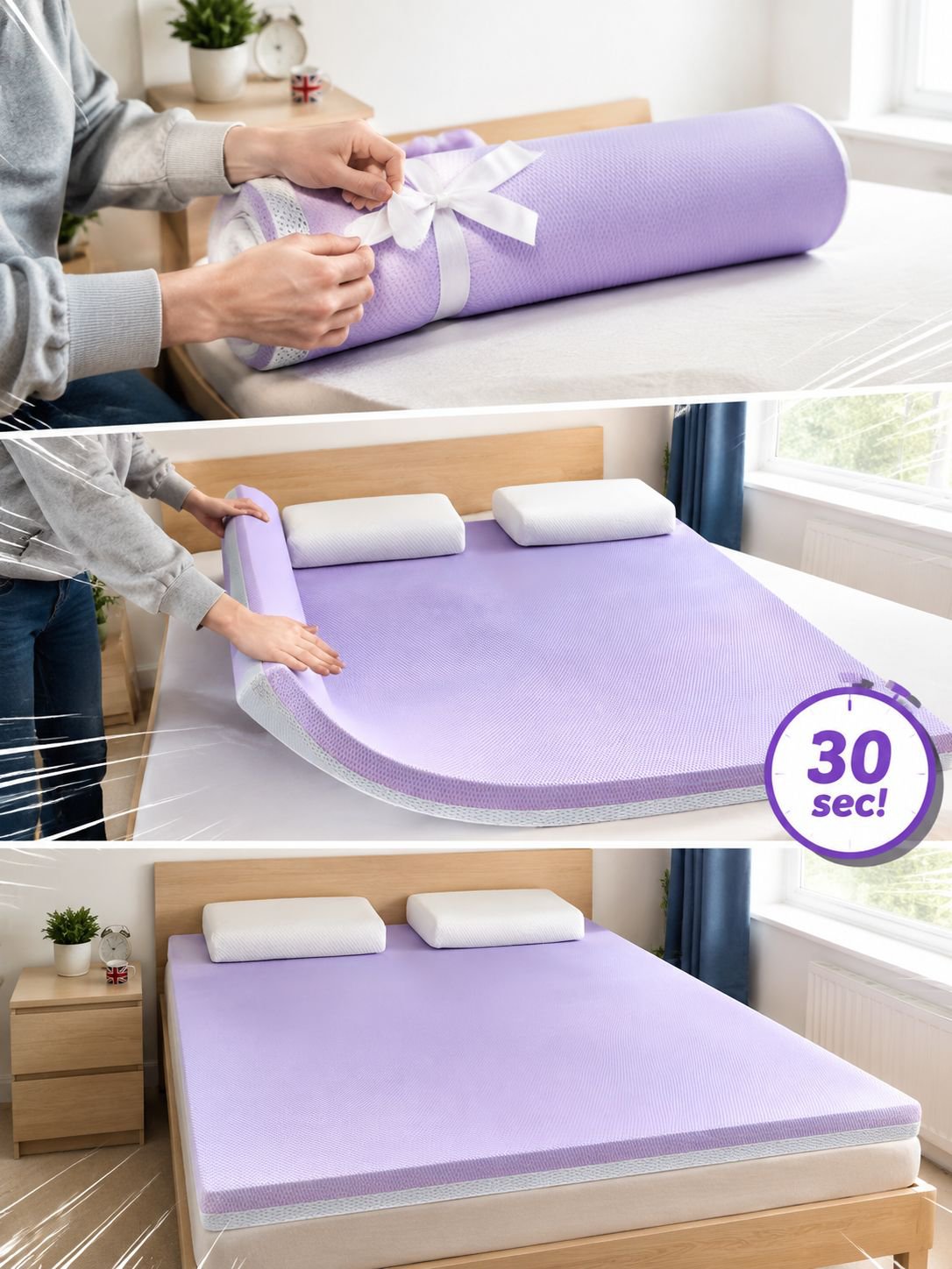 Memory foam mattress cover for restful sleep