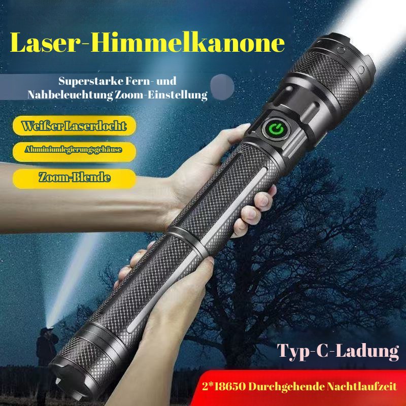 Himmelsdurchdringende, tragbare, robuste Hochleistungs-Taschenlampe mit großer Reichweite