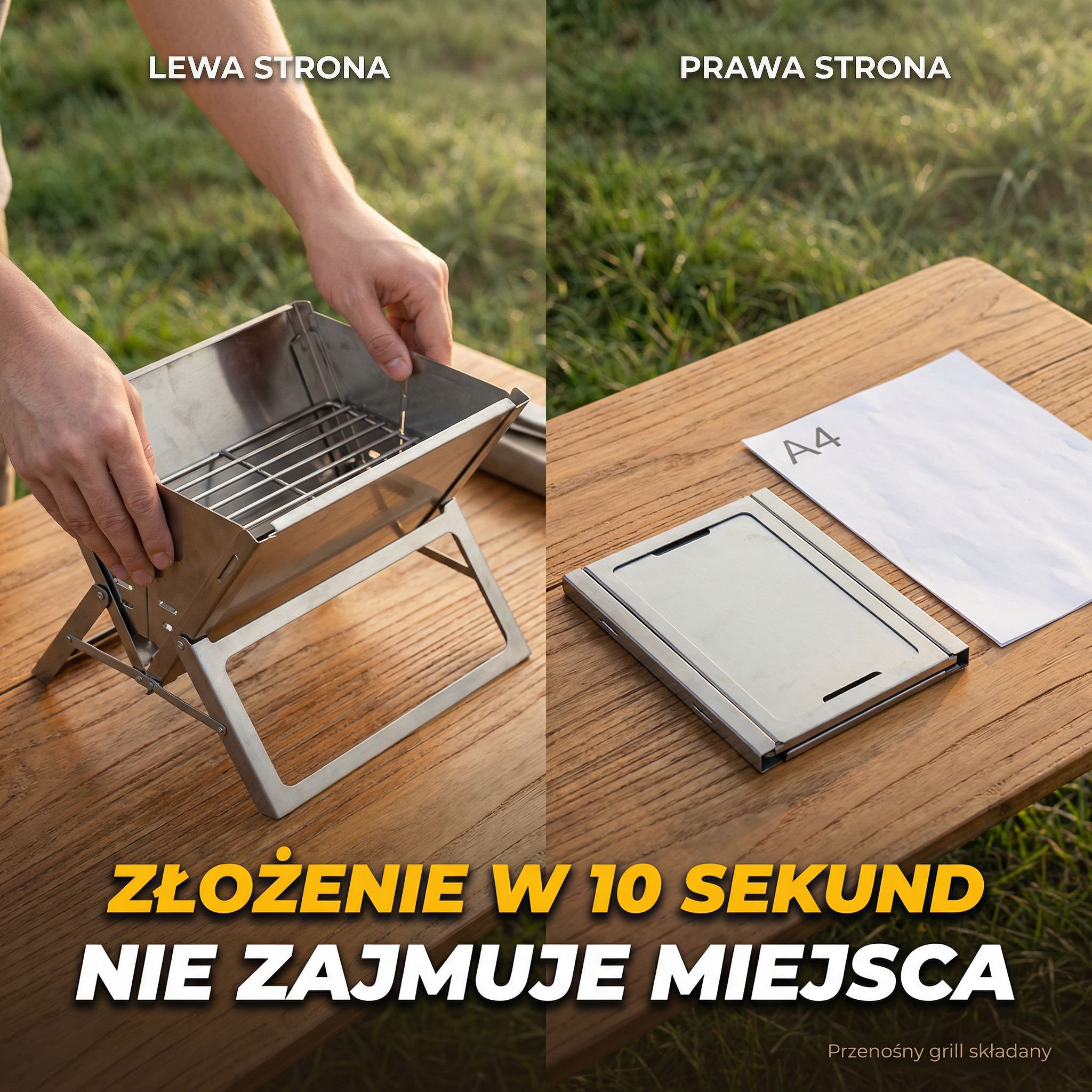 Zewnętrzny składany grill BBQ
