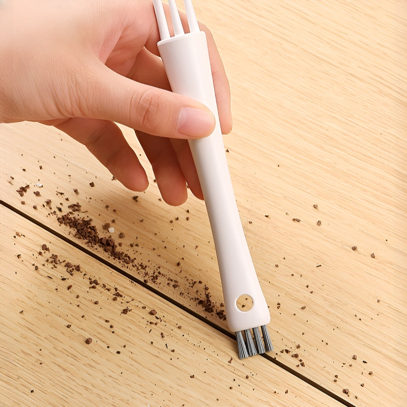 Dual-Ended Floor Scrub Brush and Slot Cleaning Tool