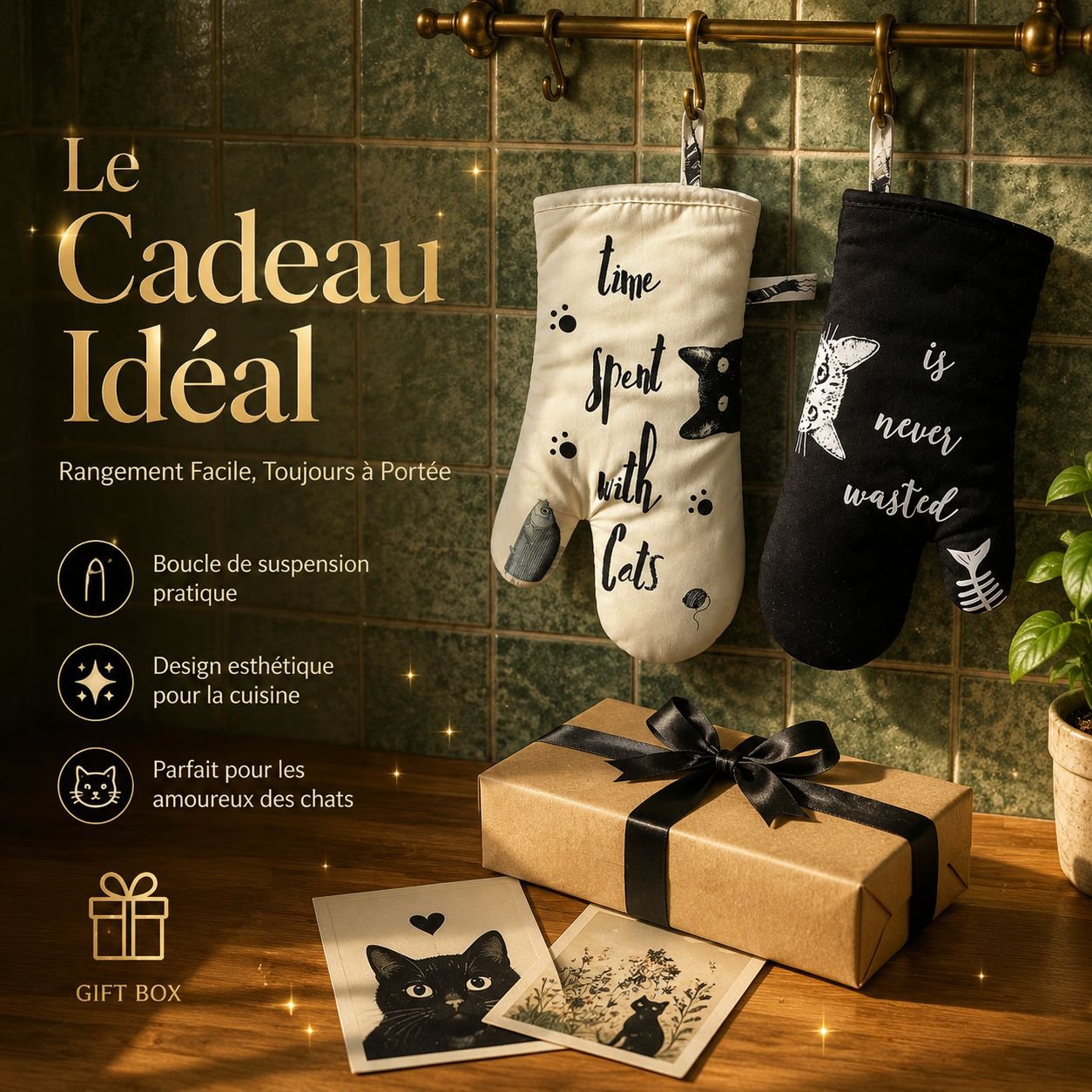 Gants de protection allongés en silicone et coton pour micro-ondes