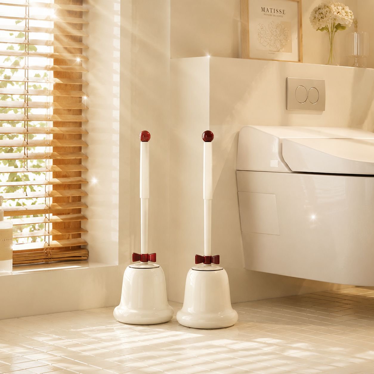 Stehende Toilettenbürste mit langem Stiel und Frischhaltefunktion