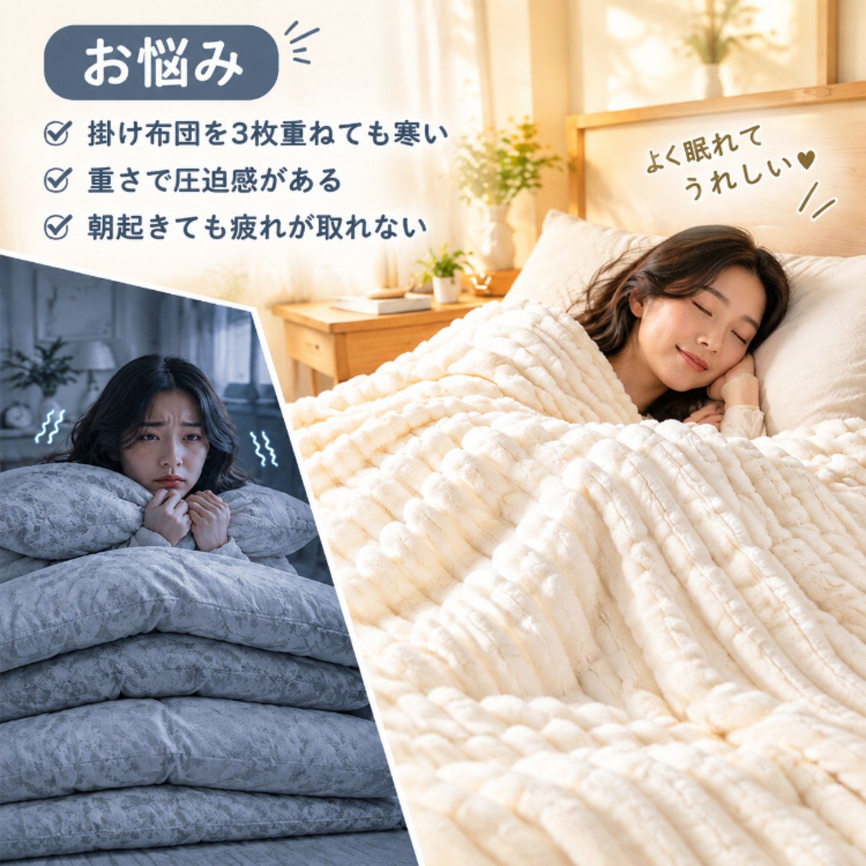 フランネル製断熱ブランケット