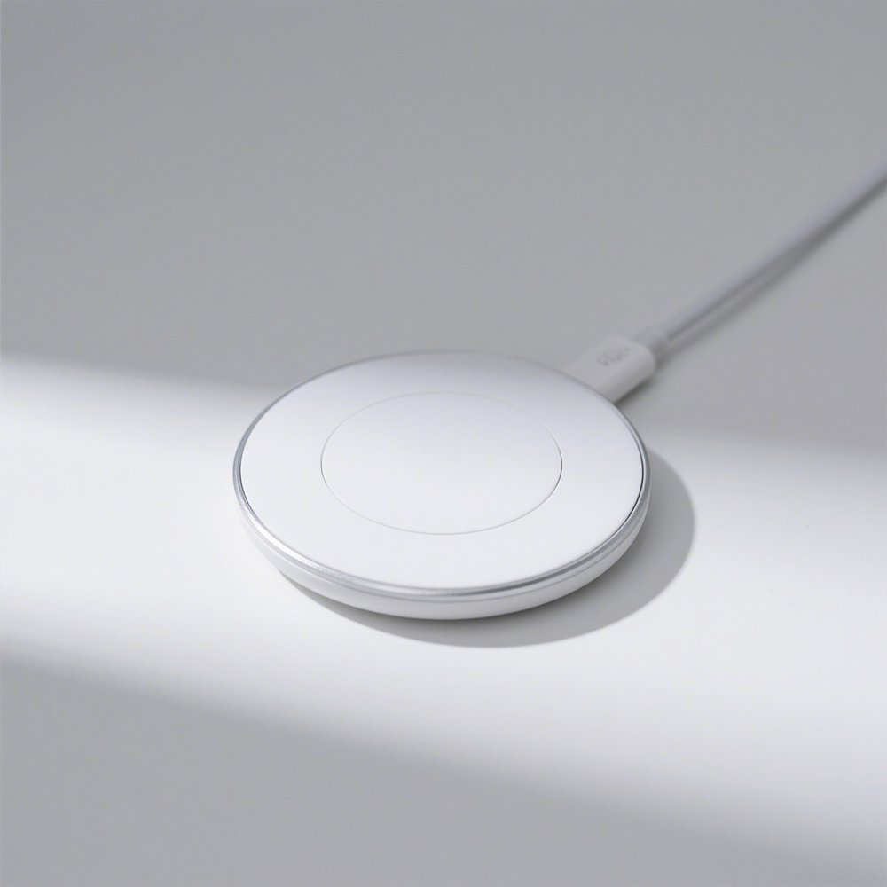 Detail keramického povrchu bezdrátové nabíječky