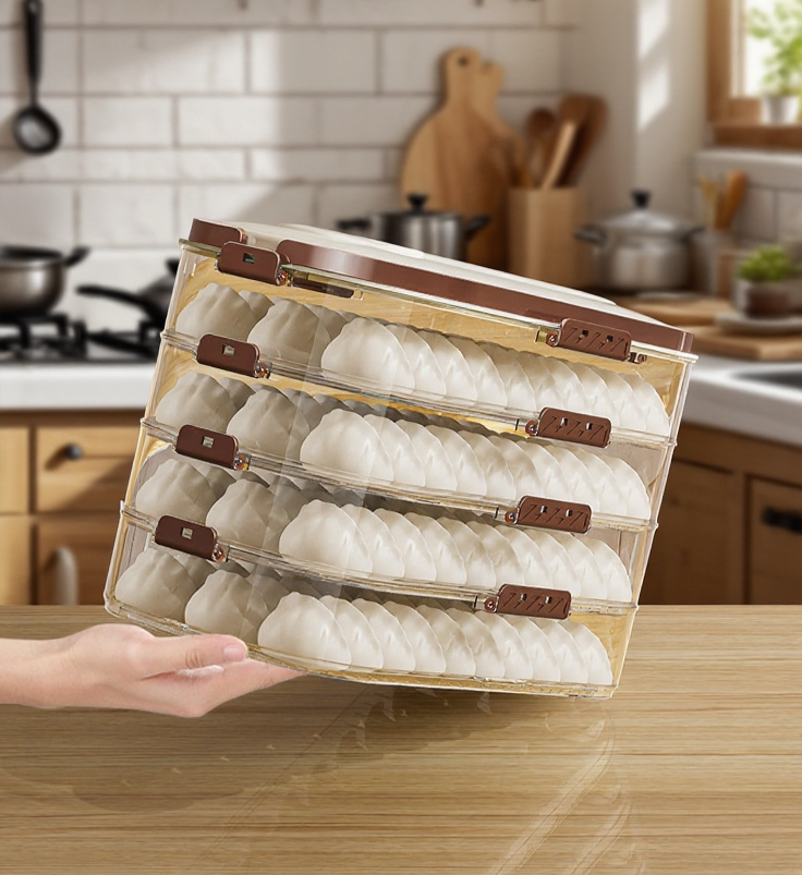 냉동 식품을 신선하게 보관하는 수납함