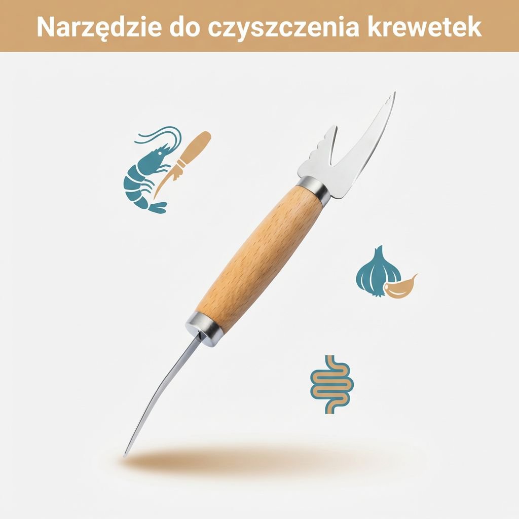 Narzędzie/obcinacz do usuwania żyłek z krewetek