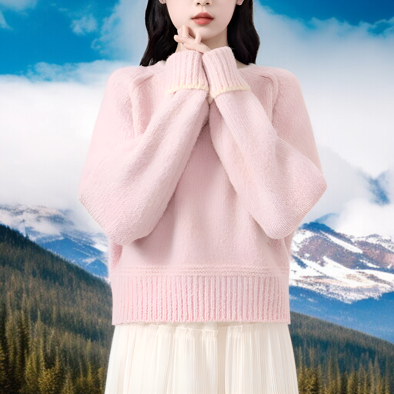 韓国風ファッショナブルデザインの長袖セーター