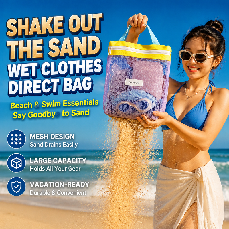 JMY - Portable Waterproof Mesh Toiletry Bag