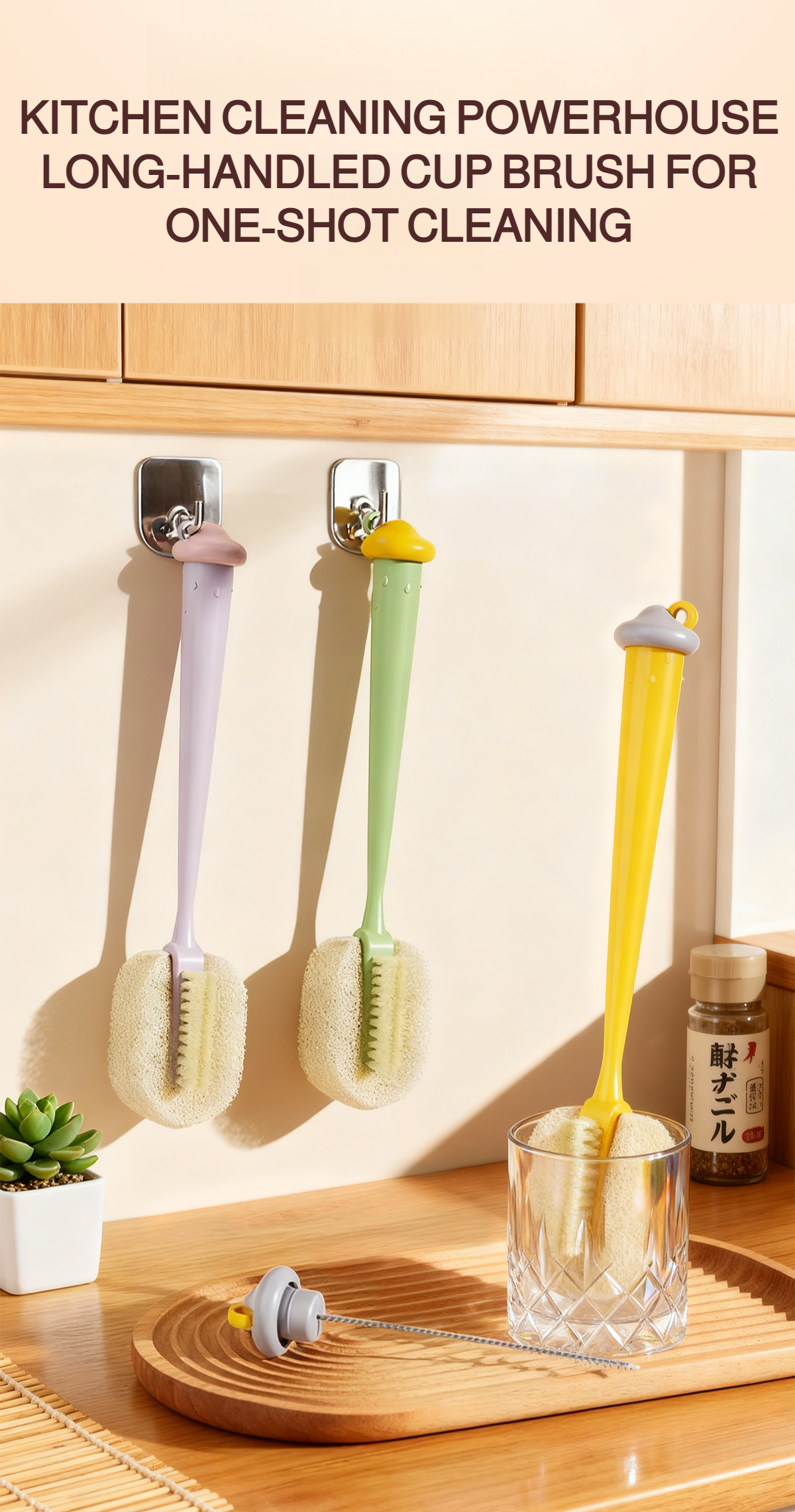 JMY 3-in-1 Long Handle Water Cup Cleaning Brush overview