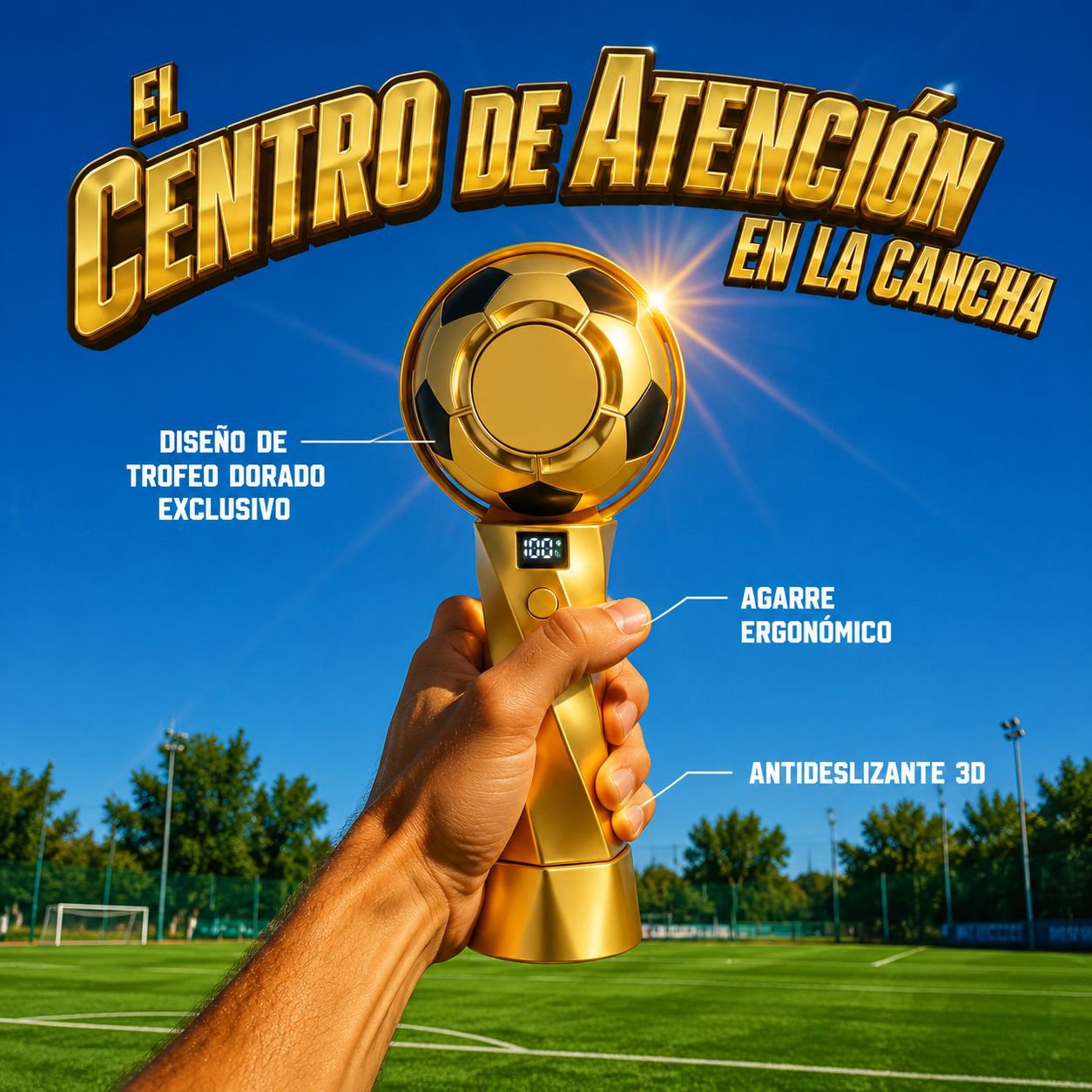 Mini ventilador de cuello con enfriamiento rápido para fútbol