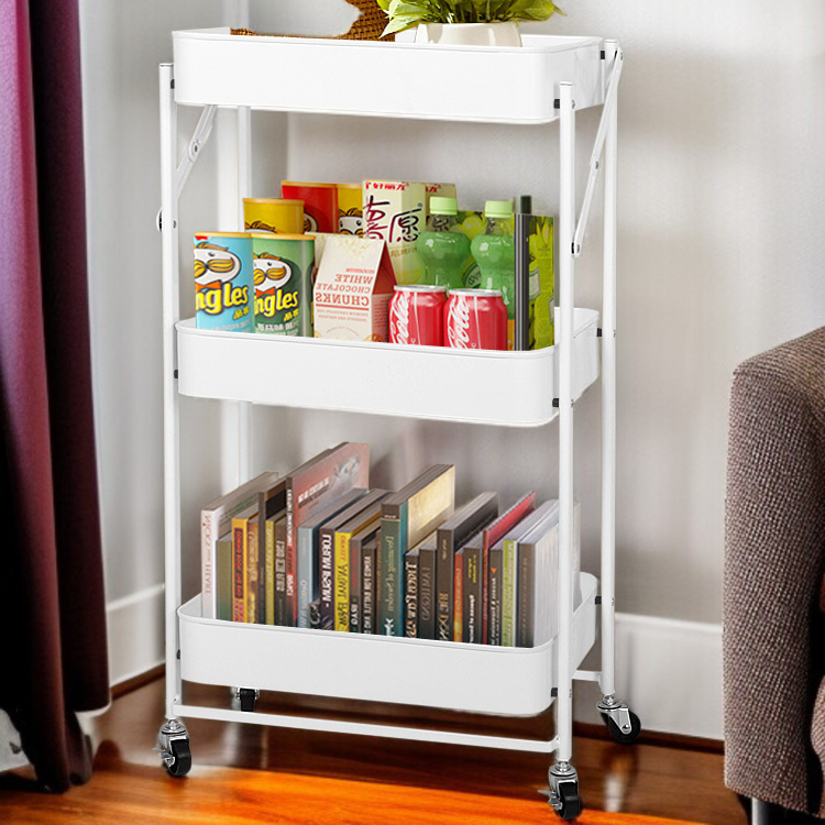 주방에서 사용하는 이동식 수납 카트