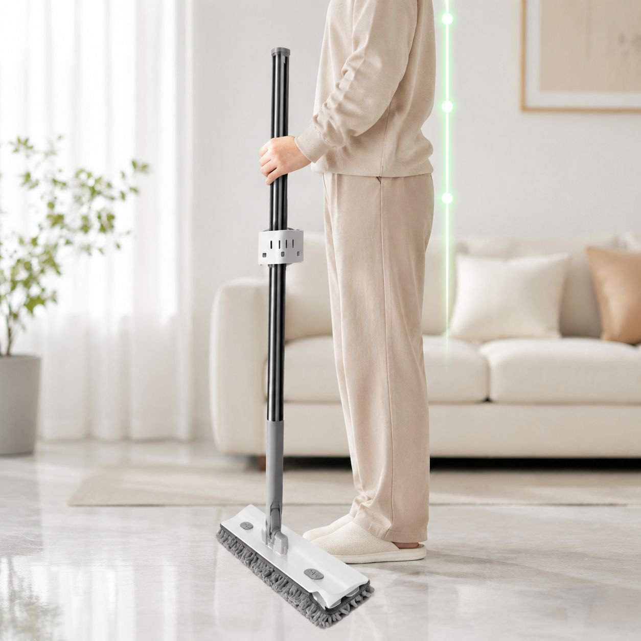 Household doublesided wet and dry dualuse mop