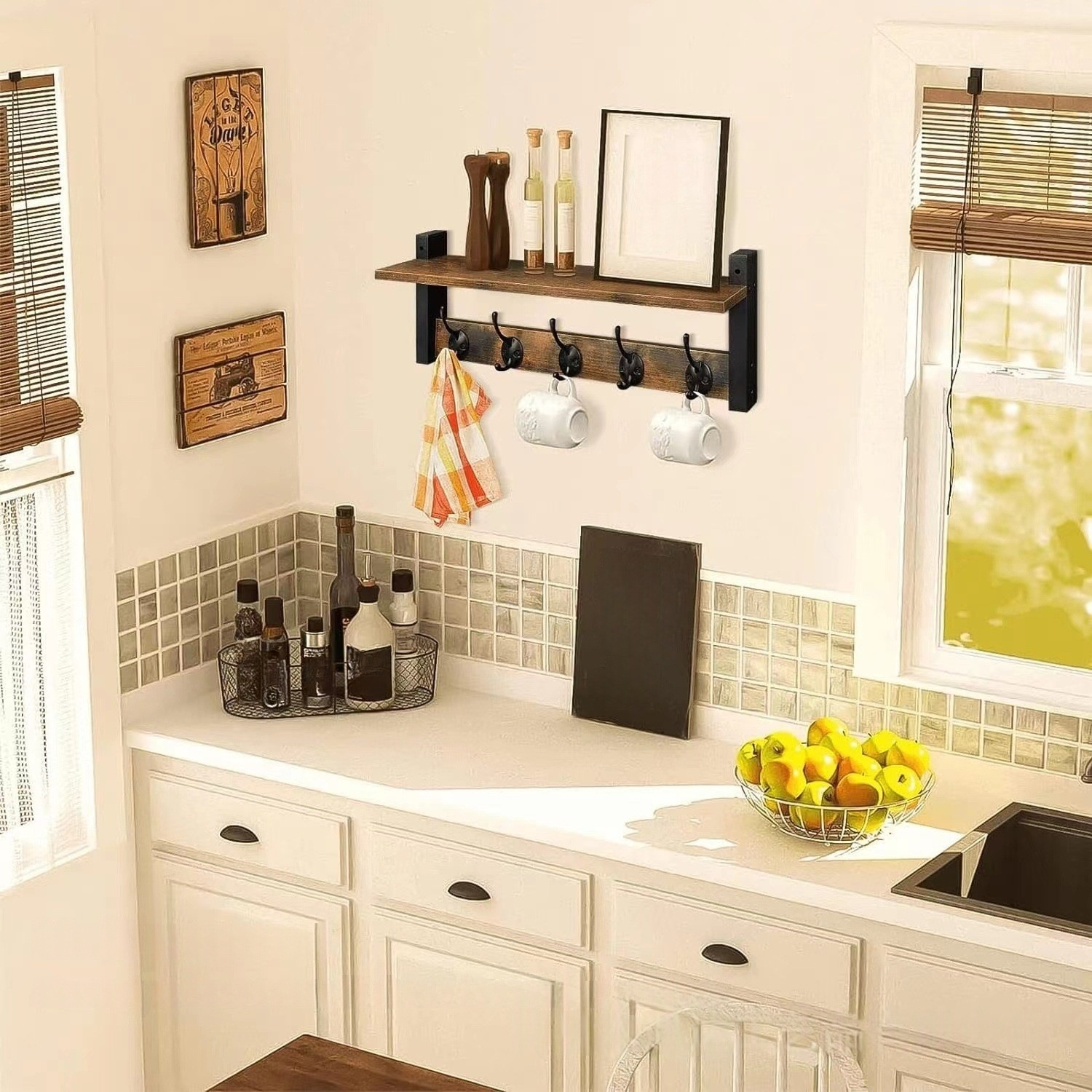 Organizador de pared de madera minimalista para llaves