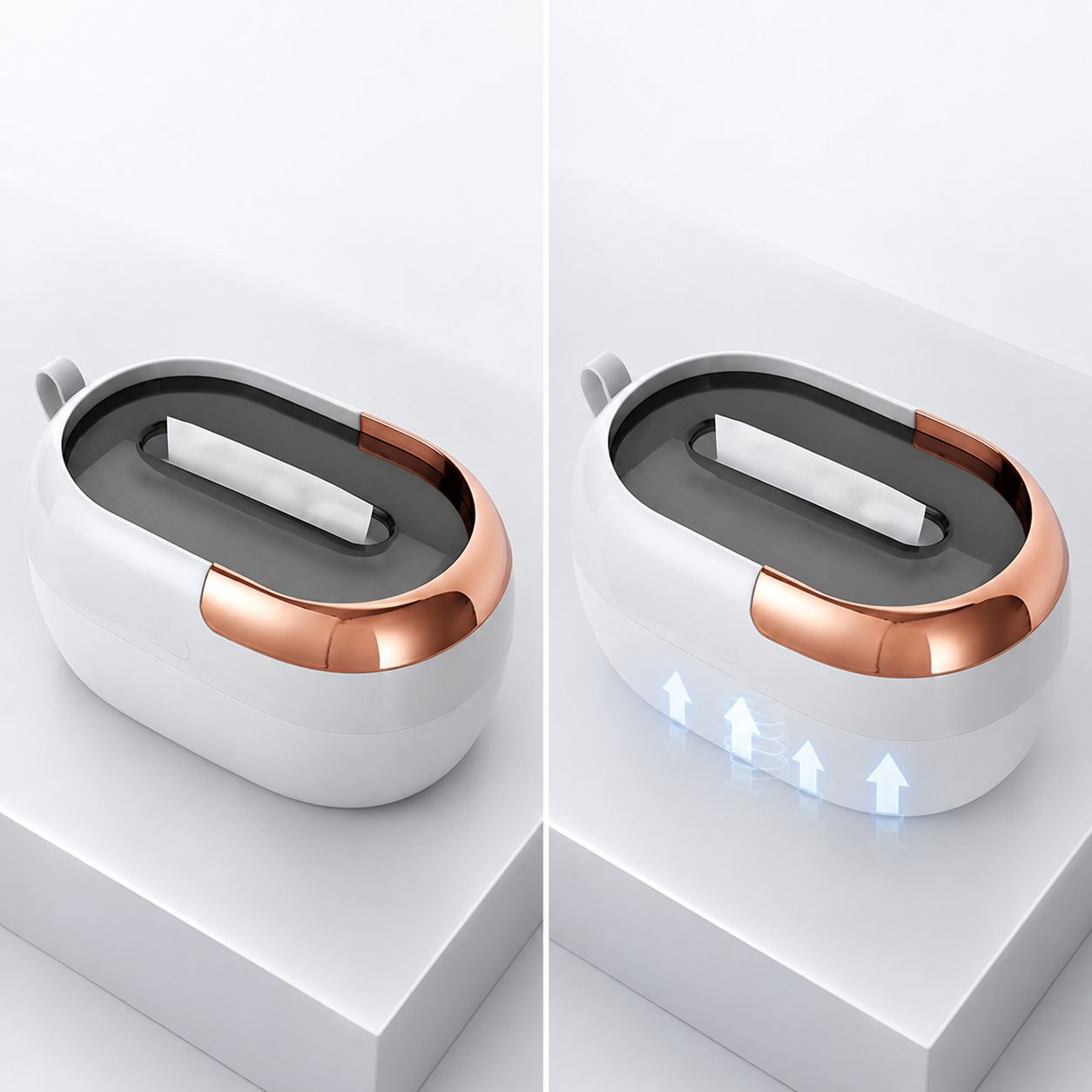 Modern tissue holder design with spring mechanism