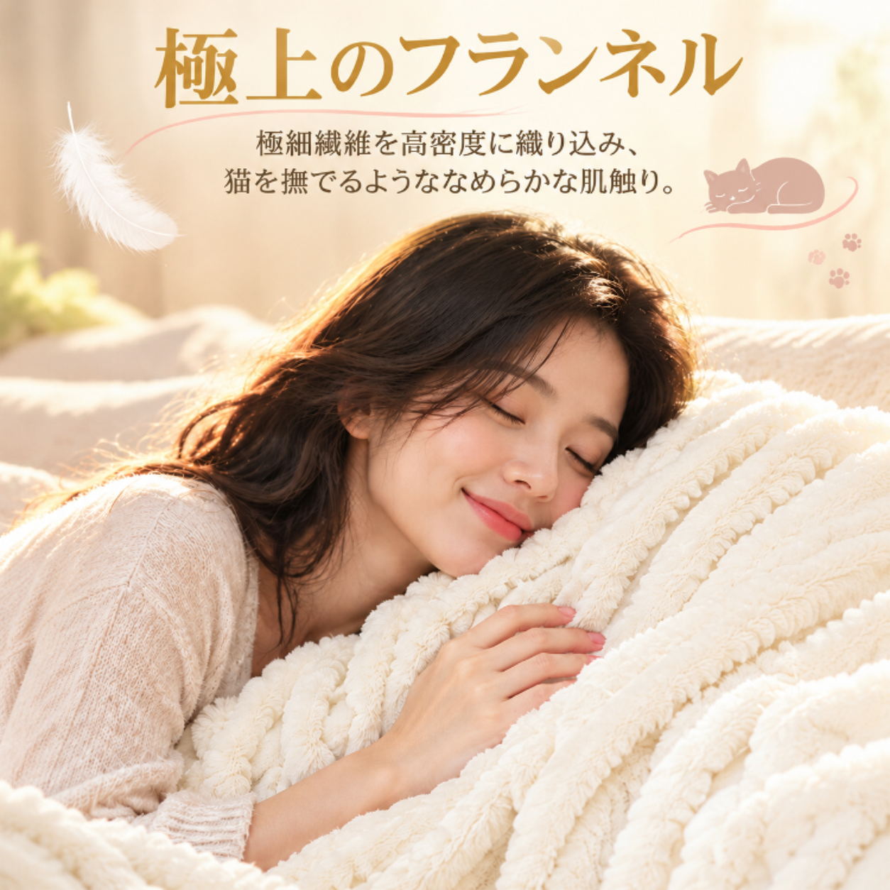 フランネル製断熱ブランケット