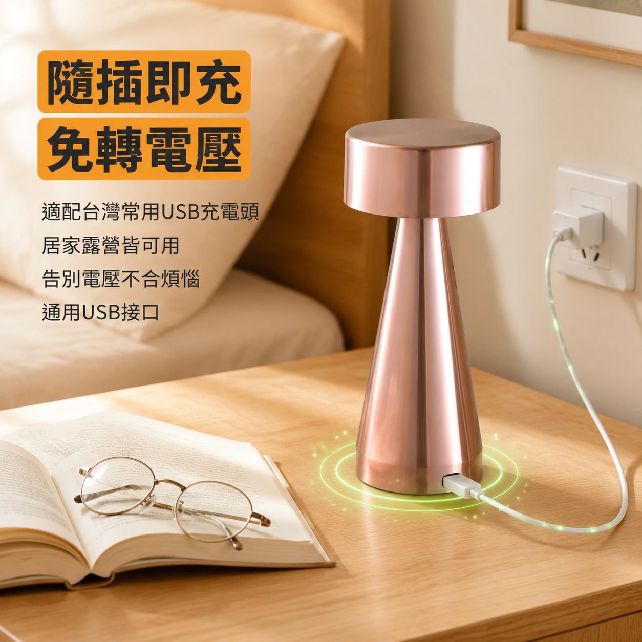 LED檯燈USB小夜燈充電酒吧餐桌燈咖啡廳裝飾檯燈床頭