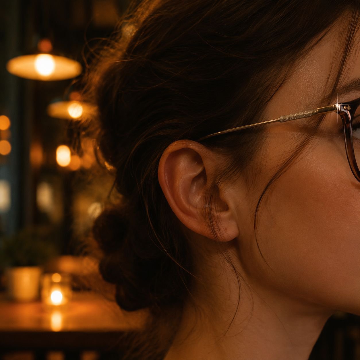 Große, braune Anti-Blaulicht-Brille ohne Rezept für Damen