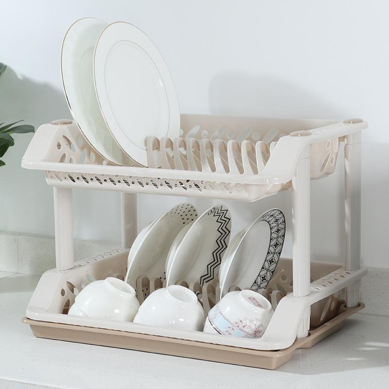 Double-layer cutlery drainer