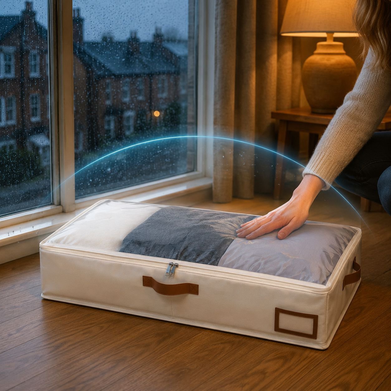 Foldable Non-woven Fabric Under-bed Storage Box for Clothes and Quilts