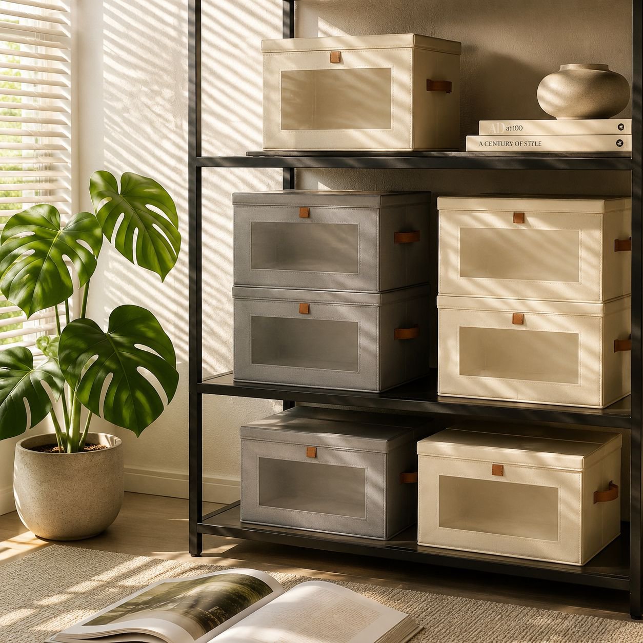 Organizador de tela con acceso rápido y diseño elegante