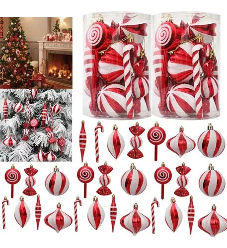 Decoración colgante de bola electrochapada, helado y piruleta para Navidad y hogar