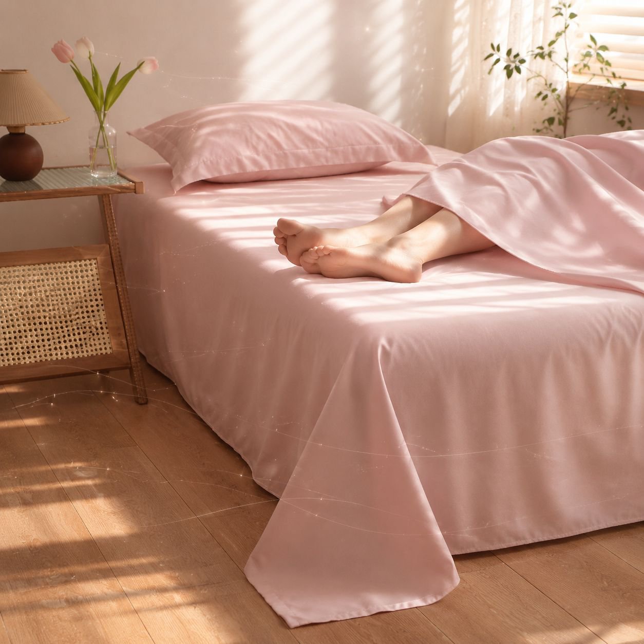 Easy care reactive dyed cotton bed sheets